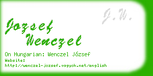 jozsef wenczel business card